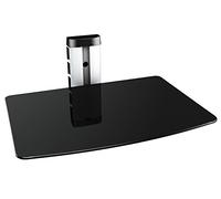 RICOO Etagere Murale 1 Etage DVD-S1 Hauteur réglable Gestion de Cables Meuble TV Design Support Murale pour Accessoires TV