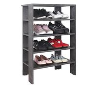 RICOO Meuble Chaussure Entree 88 x 60 x 32 cm WM040-BG Range Chaussures Gris béton - Etagere Rangement