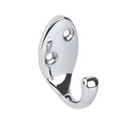 RICOO Patère Murale MH014-S1-1 pièce Crochets de Manteau en Zink Design Moderne - Porte-Manteau Mural pour Salle de Bain Cuisine Entrée - Économie d'Espace Argent