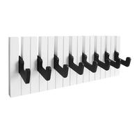 RICOO Patère Murale pour Enfants WM1886-M en Bois Noir et Blanc 39x15x2cm Idéal pour Entrée et Salle de Bain