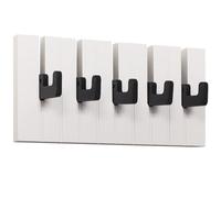 RICOO Patère Murale pour Enfants WM1886-S en Bois Noir et Blanc 29x15x2cm Idéal pour Entrée et Salle de Bain