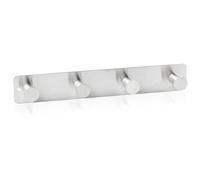 RICOO Porte Manteau Mural en Acier Inoxydable Design Élégant MH025S-4, Patère Murale Robuste avec 4 Crochets pour Entrée Salle de Bain Cuisine Argenté Durable et Résistant