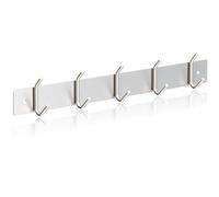 RICOO Porte Manteau Mural en Acier Inoxydable Design Élégant MH028S-5, Patère Murale Robuste avec 5 Crochets pour Entrée Salle de Bain Cuisine Argenté Durable et Résistant