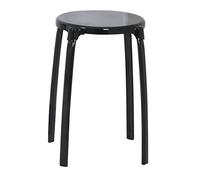 Ridder A1050110 Promo Tabouret de Salle de Bain Rond Noir 30,0 x 46,0 x 30,0 cm