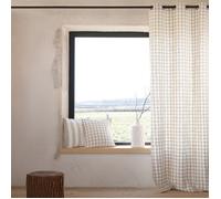 Rideau 100% coton vichy LOURMARIN Beige 140x260 cm