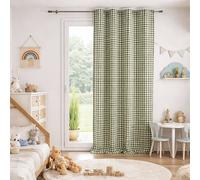 Rideau 100% Coton Vichy Lourmarin Green 140x260