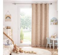 Rideau 100% Coton Vichy Lourmarin Terracotta 140x260