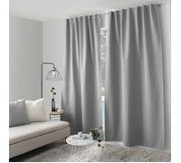 Rideau 100% occultant à pattes cachées ""Eclipse"" - Taille: 140x240cm - Coloris: Gris