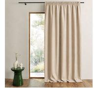 Rideau 100% occultant double face galon fronceur MIDNIGHT Naturel 135x260 cm