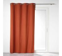 Rideau 100% Occultant En Microfibre Polyester Terracotta 140x260 Cm