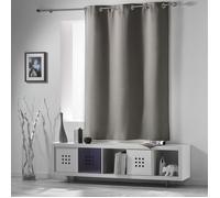 Rideau 100% occultant petite hauteur 140 x 180 cm occult Gris perle