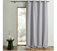 Rideau 100% occultant thermique phonique chiné MIDNIGHT Gris clair 135x260 cm