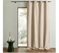 Rideau 100% occultant thermique phonique chiné MIDNIGHT Naturel 160x240 cm
