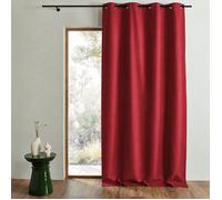 Rideau 100% occultant thermique phonique chiné MIDNIGHT Rouge 135x260 cm