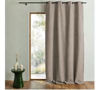 Rideau 100% occultant thermique phonique chiné MIDNIGHT Taupe 135x180 cm