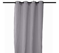 Rideau 140x280 cm voile lin lavé-froissé SONATE DECO gris Cendre