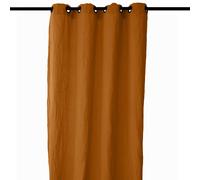 Rideau 140x280 cm voile lin lavé-froissé SONATE DECO orange Terracotta