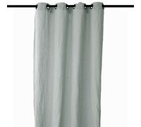 Rideau 140x280 cm voile lin lavé-froissé SONATE DECO vert Lichen