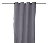 Rideau 8 œillets 140x280 cm OPERA DECO 50% lin et 50% coton gris brume