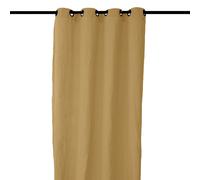Rideau 8 œillets 140x280 cm OPERA DECO 50% lin et 50% coton jaune foin