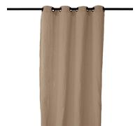 Rideau 8 œillets 140x280 cm OPERA DECO 50% lin et 50% coton marron camel