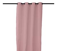 Rideau 8 œillets 140x280 cm OPERA DECO 50% lin et 50% coton rose