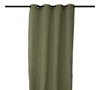 Rideau 8 œillets 140x280 cm OPERA DECO 50% lin et 50% coton vert mousse