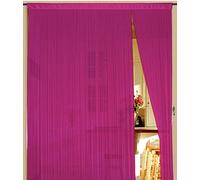 Rideau à fils 90 cm x 240 cm (BxH), couleur ROSE