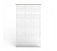 Rideau à fils avec perles transparentes pour porte et fenêtre - tige PVC et fils décoratifs en polyester - 100 x 220 cm