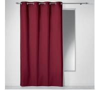 Douceur d'Intérieur – Rideau à œillets Panama 140 x 240 cm Coton Uni Bordeaux