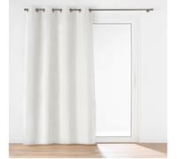 Rideau à œillets 140 x 260 cm Nils - Velours côtelé blanc tamisant 100% polyester