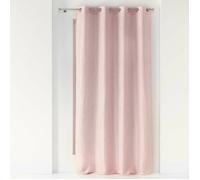 Rideau à œillets 140 x 260 cm - Polyester imprimé métallisé Domea Rose/Or