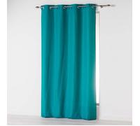 Rideau à œillets ABSOLU 140 x 280 cm Bleu - microfibre tamisant pour grande hauteur