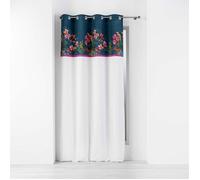 Douceur d'Intérieur – Rideau à œillets Crepuscule Lin – 140x260 cm – 100% occultant – Chambray uni