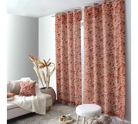 Rideau tamisant esprit lodge 140x240cm - Taille: 140x240cm - Coloris: Terre cuite