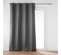 Rideau à œillets isolant jacquard anthracite 140x260 Autre G
