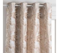 Rideau à œillets Jacquard Beige Lin 140 x 260 cm - Atmosphera