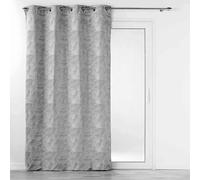 Rideau à Œillets Jacquard Floriss 140x260cm Gris