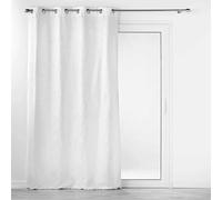 Rideau à Œillets Jacquard Floriss 140x280cm Blanc