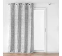 Rideau à Œillets Jacquard Gallena 140x260cm Gris