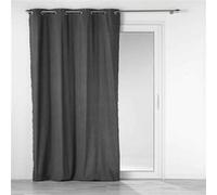 Douceur d'Intérieur – Rideau à œillets Mistraline 140x240 cm, coton recyclé uni – Anthracite