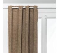 Rideau à œillets Occultant et Isolant Effet Bouclette Beige Lin 140 x 260 cm - Atmosphera