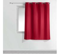 Rideau à œillets petite hauteur 140 x 180 cm - polyester uni essentiel - Rouge