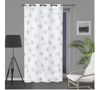Rideau à œillets - SOLEIL D OCRE - LIONEL - 135x250 cm - Blanc - 100% polyester