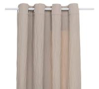 Rideau à œillets Tissu texturé Effet froissé Beige Lin 135 x 260 cm - Atmosphera