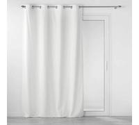 Rideau tamisant à œillets 140 x 260 cm - Velours relief Velouriane Blanc