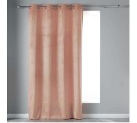 Douceur d'Intérieur – Rideau à œillets Velvetine – Velours uni 140x240 cm – Rose Dragée