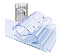 Rideau à Lanières en Plastique Transparent, Rideau de Porte Lanieres | Rideau À Bande À Économie D'énergie pour Chambres, Magasins, Boutiques, Garages(120x270cm/47.24x106.3in)