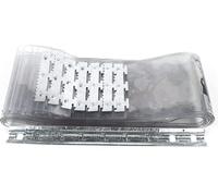 Rideau à lanières en PVC Rideau à lanières en plastique 200cm x 18cm transparent Rideau de porte Rideau à lamelles pour l'intérieur et l'extérieur Supermarchés Entrepôts Usines