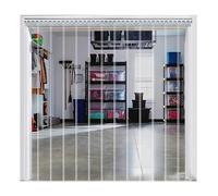 Rideau à lanières en vinyle pour porte, rideau à lanières en PVC sur mesure, storideau à lanières en PVC sur mesure, store vertical en PVC, pour atelier, usine ou garage, installation facile